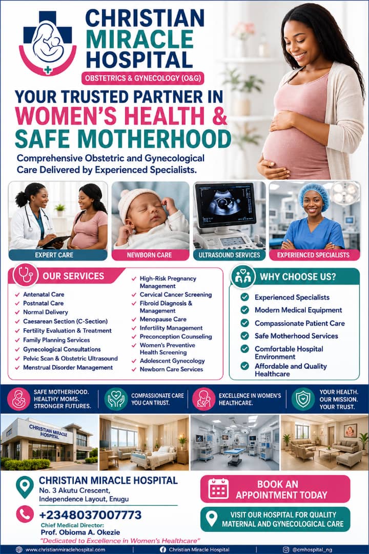 Christian Miracle Hospital appointment information in Enugu
